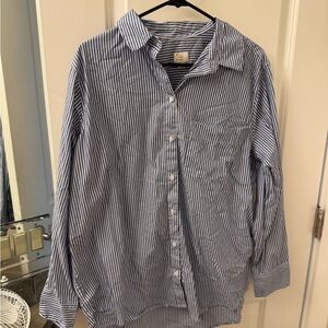 A New Day Navy and White Striped Shirt